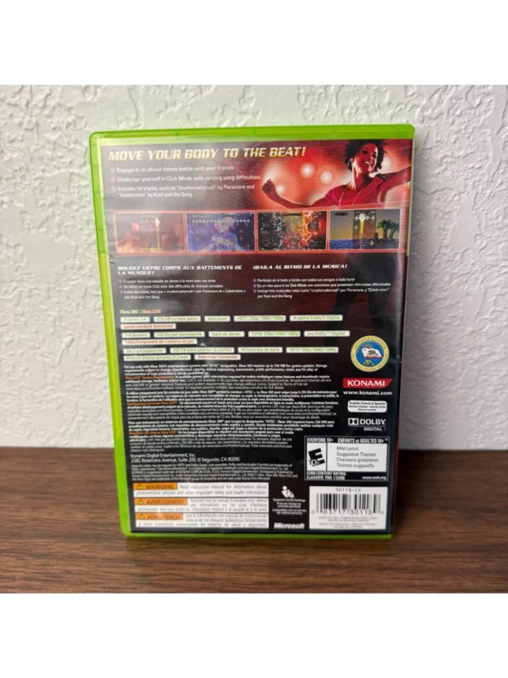 Dance Dance Revolution Video Game Microsoft Xbox 360 E10+ CIB W Manual